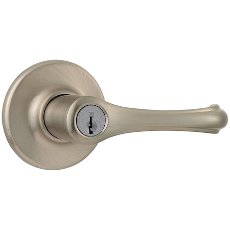 Dorian Entry Door Lock W/ New Chassis And 6AL Latch And RCS Strike Satin Nickel Finish